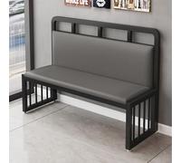 KIBONCY Sofá pequeño y cómodo, Mini sofá de Dos plazas, sillón sin Brazos, Tela de Cuero y fácil Montaje, para Espacios pequeños, Sala de Estar, Dormitorio, Oficina(Gray,120 * 42cm)