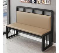 KIBONCY Sofá pequeño y cómodo, Mini sofá de Dos plazas, sillón sin Brazos, Tela de Cuero y fácil Montaje, para Espacios pequeños, Sala de Estar, Dormitorio, Oficina(Khaki,120 * 42cm)