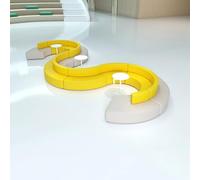 KIBONCY Sofá seccional Creativo de Tela Resistente a Las Manchas for recepción, Oficina y Hotel.(A)