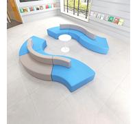 KIBONCY Sofá seccional Creativo for Sala de Espera de salón de Belleza, recepción y Sala de Oficina, sofá de Tela Resistente a Las Manchas.(B)