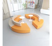 KIBONCY Sofá seccional Creativo for Sala de Espera de salón de Belleza, tapizado en Tela Resistente a Las Manchas.(A)