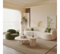 KIBONCY Sofá seccional Modular de 83 Pulgadas, Moderno sofá Curvado en Forma de Nube con Asiento Profundo, sofás tapizados de Gran tamaño para Sala de Estar, no Requiere ensamblaje(F)