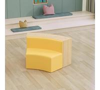 KIBONCY Sofá semicircular con Almacenamiento, Taburete Multifuncional, Ideal for instituciones de formación, guarderías, Zonas de Lectura, bibliotecas, etc., Color Verde.(A)