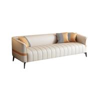 KIBONCY Sofa Small Apartment Double Couch, Modern White Couches for Living Room, Mid-Century Beige, Luxury Loveseat(A,120cm)