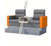 KIBONCY Sofás diseñados específicamente for Salas de Billar, sillones for espectadores y sofás de muelles de Alta Gama(A4)