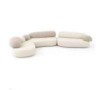 KIBONCY Sofás Modernos for Sala de Estar, sofás curvos de bouclé, Estructura de Madera Maciza, for Sala de Estar, Dormitorio, salón, Oficina(J)