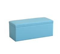 KIBONCY Soft Padded Lift Lid Storage Ottoman Bench, Sturdy Blanket Toy Chest for End of Bed, Apartment Narrow Hallway Indoor Furniture(C,80x40x40cm)