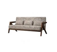 KIBONCY Solid Wood Single Person Sofa Chair Mid-Century Modern Accent Upholstered Chenille Living Room Arm Chairs for Bedroom(3)