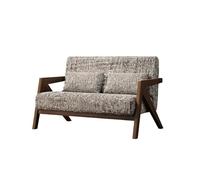 KIBONCY Solid Wood Single Person Sofa Chair Mid-Century Modern Accent Upholstered Chenille Living Room Arm Chairs for Bedroom(2)