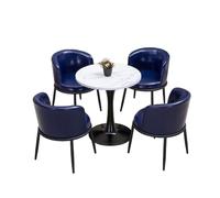 KIBONCY Space-Saving 5-Piece Dining Set, Modern Bistro Table and Chair Vibrant Color Options & Stable Pedestal Base for Small Kitchens, Cafes(J)