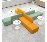KIBONCY Space-Saving Curved Sofa Set - Unique Shape Creative Leisure Modular Seating for Small Office Lounge, Reception Area or Staff Breakroom(E)