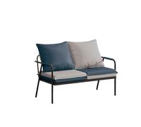 KIBONCY Space Saving Outdoor Indoor Loveseat Bench, Waterproof PU Leather 2 Seater Double Sofa, Modern Compact Leisure Couch for Small Entryway Waiting Room(D,160cm)