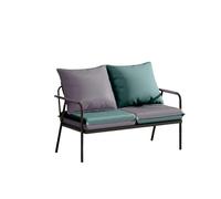 KIBONCY Space Saving Outdoor Indoor Loveseat Bench, Waterproof PU Leather 2 Seater Double Sofa, Modern Compact Leisure Couch for Small Entryway Waiting Room(F,Single)