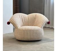 KIBONCY Swivel Accent Chair Modern Round Barrel Elegant Chari with Cozy Padded Living Room for Home Reception Office Cafe(B)