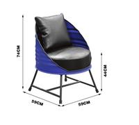 KIBONCY Taburete Rústico De Bar con Contenedores Almacenamiento, Metal, Mesa Redonda Y Silla Combinadas, Sala Recepción, Área Negociación, Sofá Popular Herrajes(F)