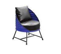 KIBONCY Taburete Rústico De Bar con Contenedores Almacenamiento, Metal, Mesa Redonda Y Silla Combinadas, Sala Recepción, Área Negociación, Sofá Popular Herrajes(A)