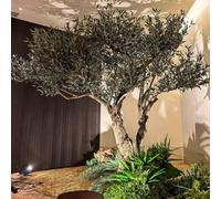 KIBONCY Tall Artificial Olive Tree, Lifelike Faux Plant Real Texture Fake, Large Green for Living Room Villa Home Decor