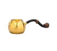 KIBONCY Taza De Plata De Ley Pura Martillada En Tono Dorado Pulido Con Mango De Raíz De Bambú, Jarra De Té Artesanal Brillante, Accesorio Elegante For Prepara(B)