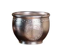 KIBONCY Taza De Té Hecha A Mano De Plata De Ley Pura Martillada, Taza De Té Artesanal Tradicional China, Artículos De Bebida De Lujo For La Ceremonia Del Té En Casa Y El Sorbo Diario(210g)
