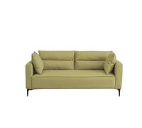 KIBONCY Tech Fabric Sofa 3 Seater, Cloud-Like Dual-Layer Cushion Couch, Low-Profile with Metal Legs, Upholstery for Modern Living Room(C,120cm)