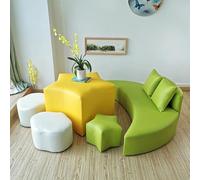 KIBONCY Toddler Irregular Sofa Stool & Table Set, Kids Star Moon, Cute Design Soft Play Furniture for Kindergarten(Purple)