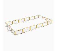 KIBONCY Toddler Soccer Field Fence, Portable Kids Football Training Barrier Net with Elastic Steel Rope, Stable Outdoor Play Enclosure(9x4.5m)