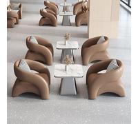 KIBONCY Upholstered Armchair, Round armchairs with Wide Upholstery, Relaxation Area, Sales Office, Clothing Store, Sofa in Beauty Salon(H)