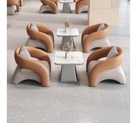 KIBONCY Upholstered Armchair, Round armchairs with Wide Upholstery, Relaxation Area, Sales Office, Clothing Store, Sofa in Beauty Salon(D)