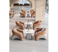 KIBONCY Upholstered Armchair, Round armchairs with Wide Upholstery, Relaxation Area, Sales Office, Clothing Store, Sofa in Beauty Salon(G)