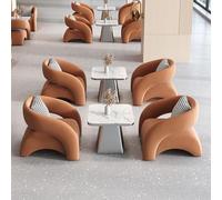 KIBONCY Upholstered Armchair, Round armchairs with Wide Upholstery, Relaxation Area, Sales Office, Clothing Store, Sofa in Beauty Salon(I)