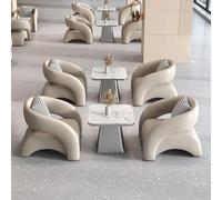 KIBONCY Upholstered Armchair, Round armchairs with Wide Upholstery, Relaxation Area, Sales Office, Clothing Store, Sofa in Beauty Salon(J)