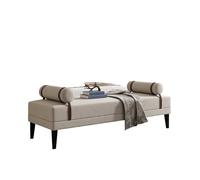 KIBONCY Upholstered Bed Bench with Leather Accents Contemporary End Seat for Bedroom, Living Room, Hallway - Sturdy Wood Legs, Plush Foam Padding(D,170x50x45cm)