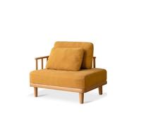 KIBONCY Upholstered Chaise Lounge Chair Indoor with Ottoman Boucle Modern and Simple Solid Wood Single Sofa,Small Couch for Bedroom(7)
