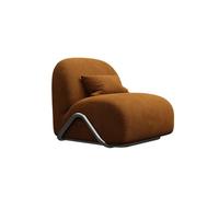 KIBONCY Velvet Accent Chair, Armless Single with Pillow, Cloud Upholstered Boucle Lounge Chairs,for Home Office,Bedroom(B)