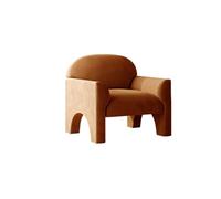 KIBONCY Velvet Accent Chair, Modern Arch-Leg, Single with Anti-Slip Foot Pads,Furniture for Small Living Room Balcony Game(B)