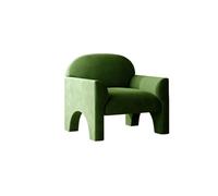 KIBONCY Velvet Accent Chair, Modern Arch-Leg, Single with Anti-Slip Foot Pads,Furniture for Small Living Room Balcony Game(D)