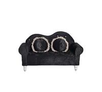 KIBONCY Velvet Loveseat Sofa 2-Seater, Modern Upholstered Couch with Soft Cushions, Sturdy Frame for Living Room Bedroom Apartment Small Spaces Home(A,160cm)