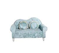 KIBONCY Velvet Loveseat Sofa 2-Seater, Modern Upholstered Couch with Soft Cushions, Sturdy Frame for Living Room Bedroom Apartment Small Spaces Home(E,160cm)