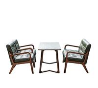 KIBONCY Vintage Faux Leather Sofa & Coffee Table Set, 2-4-Seater Seating Mid-Century Modern Solid Loveseat Upholstered Couch(2)