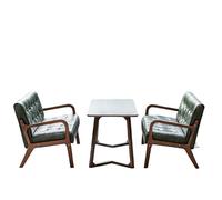 KIBONCY Vintage Faux Leather Sofa & Coffee Table Set, 2-4-Seater Seating Mid-Century Modern Solid Loveseat Upholstered Couch(5)