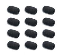 Kicada 12 parabrisas de espuma para micrófono de auriculares, micrófono de 0.2 pulgadas de diámetro, filtro pop, cubierta de micrófono de alta densidad, mini cubierta de espuma de protección de