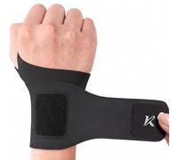 kichicho Muñequeras finas y transpirables, ligeras muñequeras para tendinitis, vendaje fresco para la muñeca derecha e izquierda para deportes, tareas domésticas y verano (negro)
