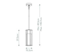 KICHLER Aplique de exterior Camillo, negro, aluminio, cristal, E27 True