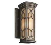 KICHLER Aplique de exterior Franceasi de color bronce