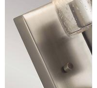 KICHLER Aplique de pared Deryn con pantalla de cristal transparente, gris antiguo