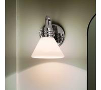 KICHLER Aplique de pared Farum 1, color cromo, acero, cristal, G9 True