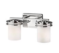 KICHLER Aplique LED Hendrik IP44 cromo/vidrio, 2 luces