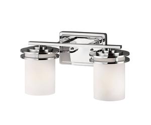 KICHLER Aplique LED Hendrik IP44 cromo/vidrio, 2 luces