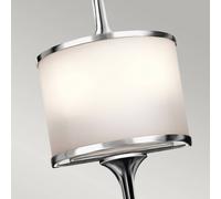 KICHLER Aplique LED Mona IP44 altura 55,9cm cromo pulido