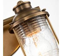 KICHLER Aplique para baño Ashland Bay, 2 luces, latón True